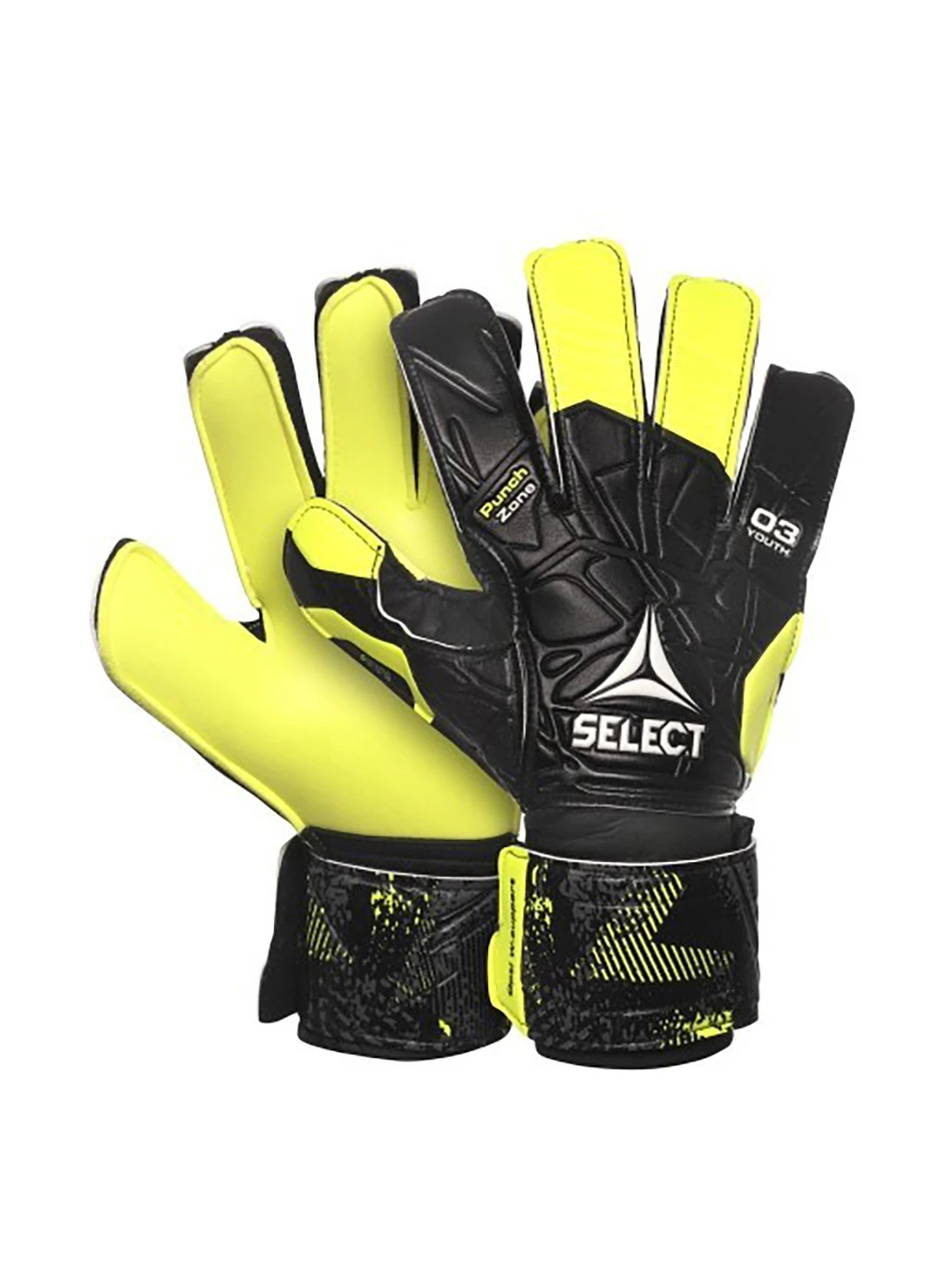 Рукавички воротарські Goalkeeper Gloves 03 Youth чорний, жовтий Діт 4 (15,5см) Select (258146355)