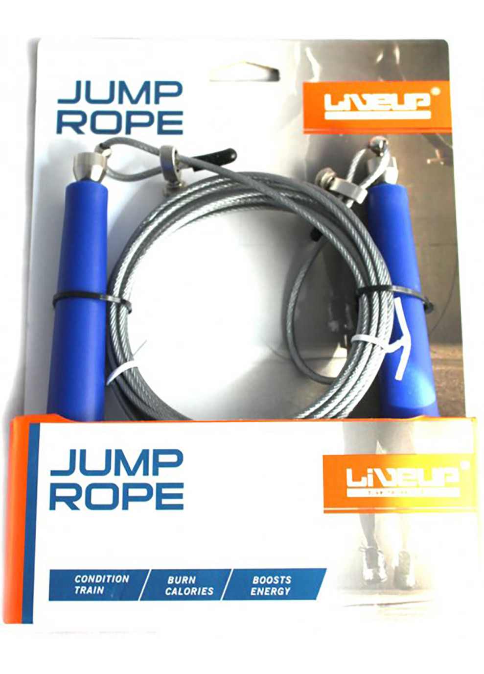 Скакалка швидкісна CABLE JUMPROPE синій 300см LiveUp (258145525)