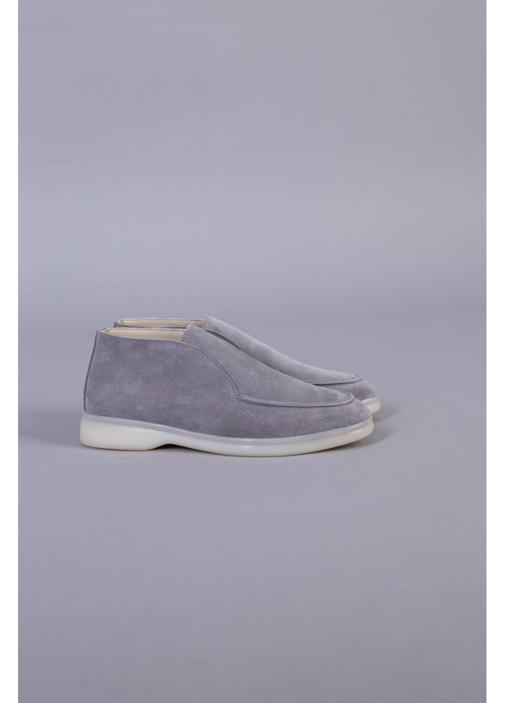 VZUTIK Женские замшевые лоферы 39 серый з натуральная замша, украина — демисезон (258163117)