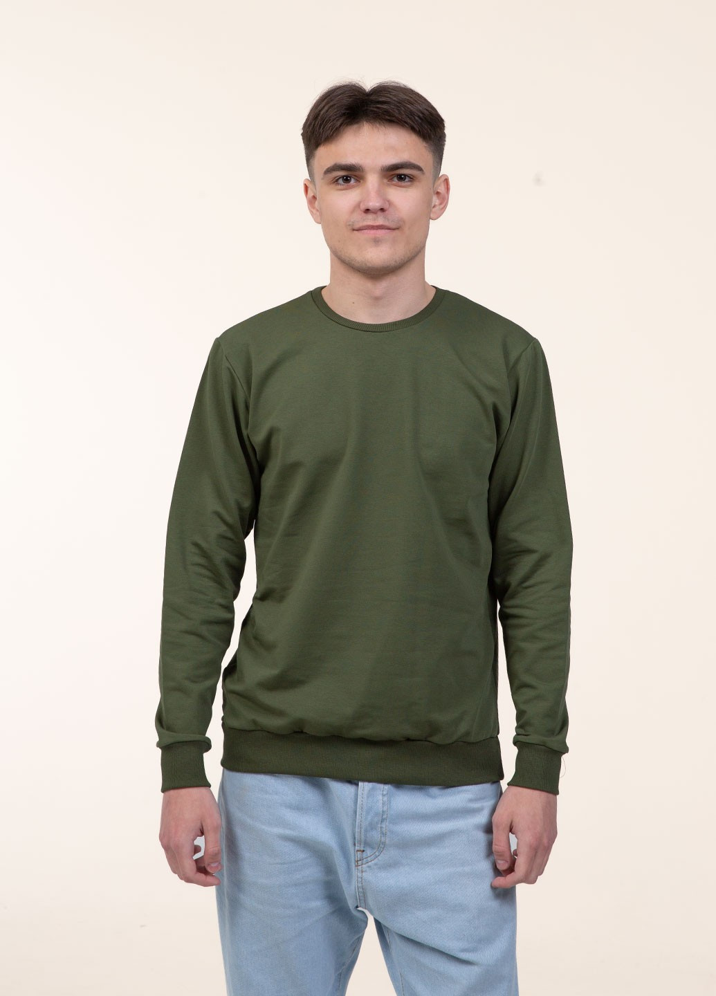 Оливковый свитшот Наталюкс (258160619)