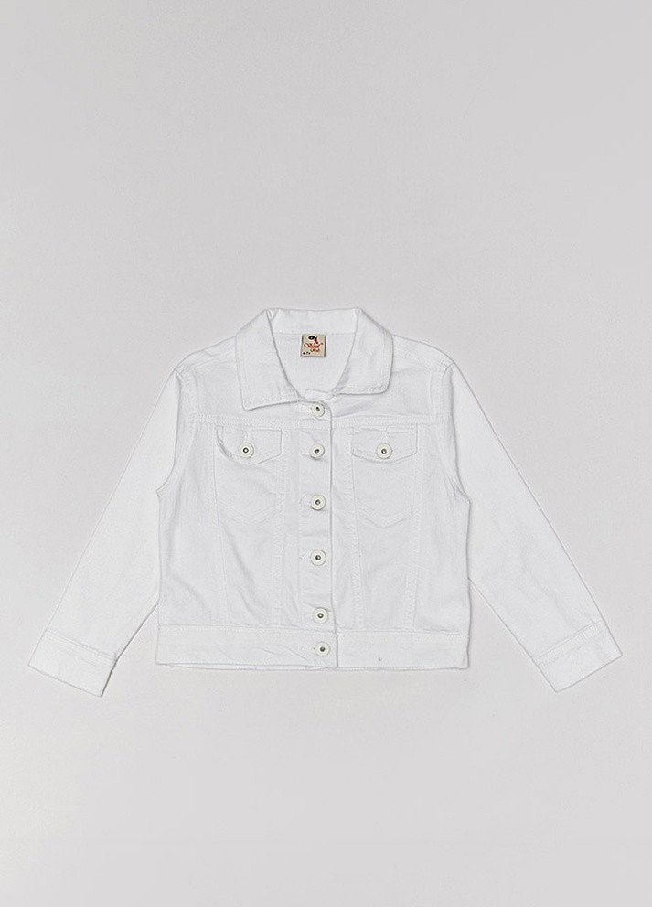 Белая летняя джинсовая куртка для девочки Varol Kids