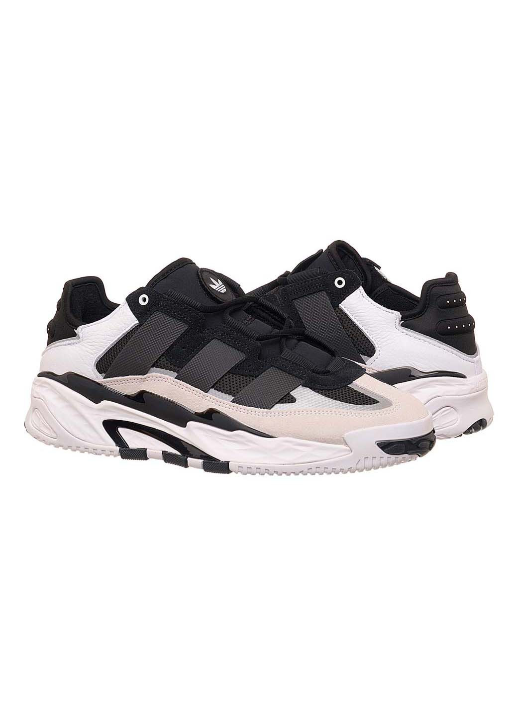 Черно-белые демисезонные кроссовки мужские originals niteball adidas