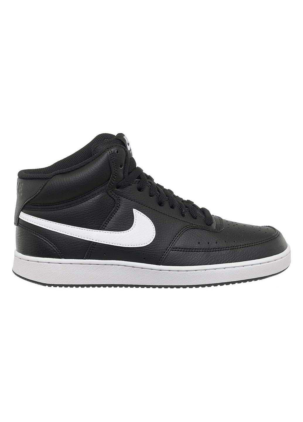 Черно-белые демисезонные кроссовки мужские court vision mid next nature Nike