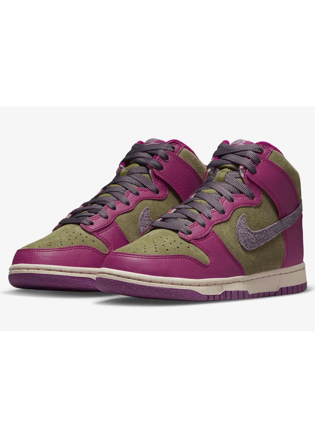 Кроссовки женские Dunk High “Dynamic Berry” Nike комбинированные демисезоны (257428150)