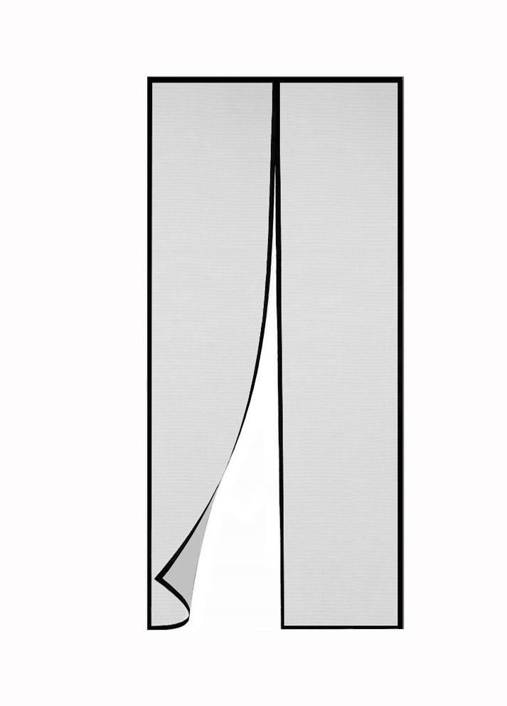 Москитная сетка для дверей на магнитах 105*200 см Clip-on (258189934)