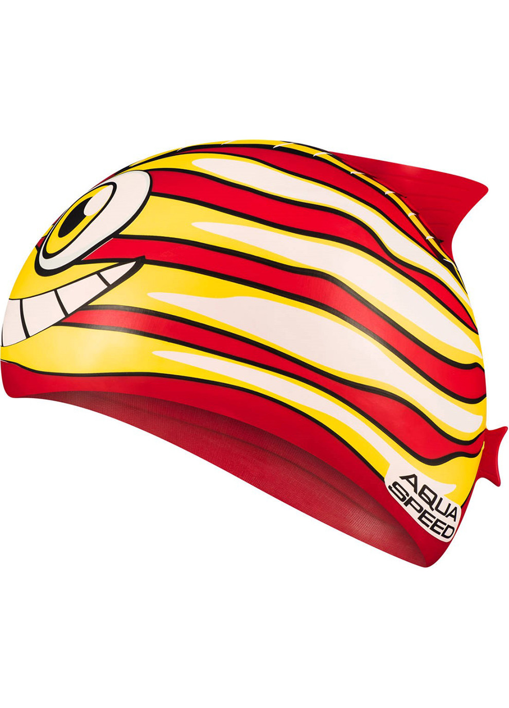 Шапочка для плавання Aquaspeed ZOO FISH 8694 (115-31-fish) Красно-Жовта з білим Aqua Speed (258186737)