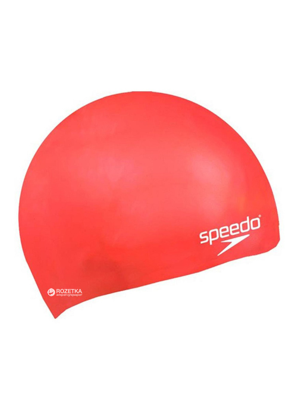 Шапочка для плавания Plain Moulded Silicone Junior Cap 8-709900004 Red Speedo (258186527)