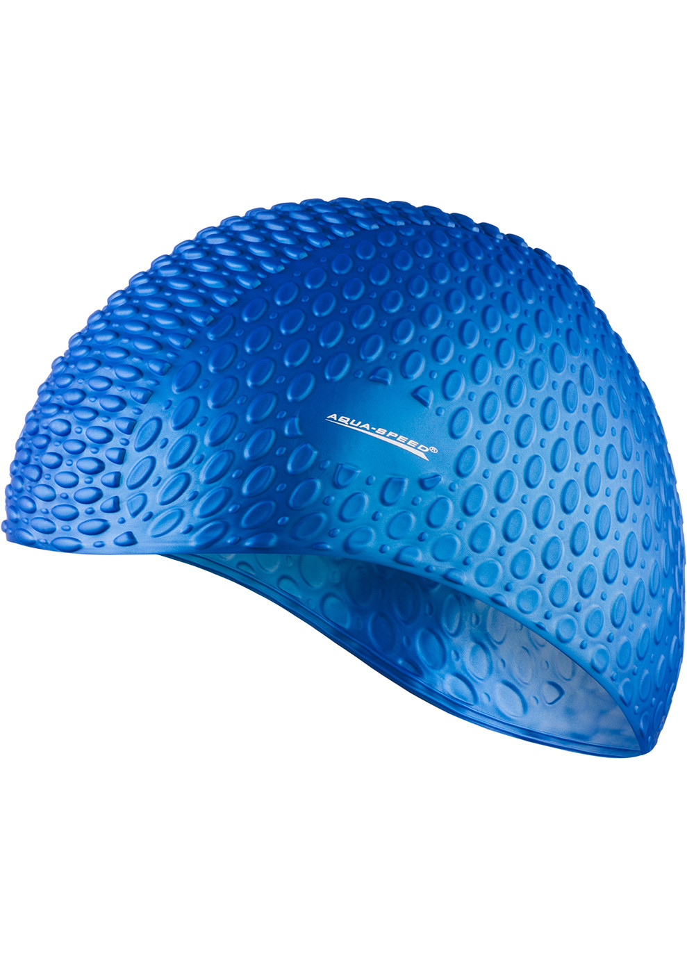 Шапка для плавания Aquaspeed BUBBLE 102-01 Голубая Aqua Speed (258186608)