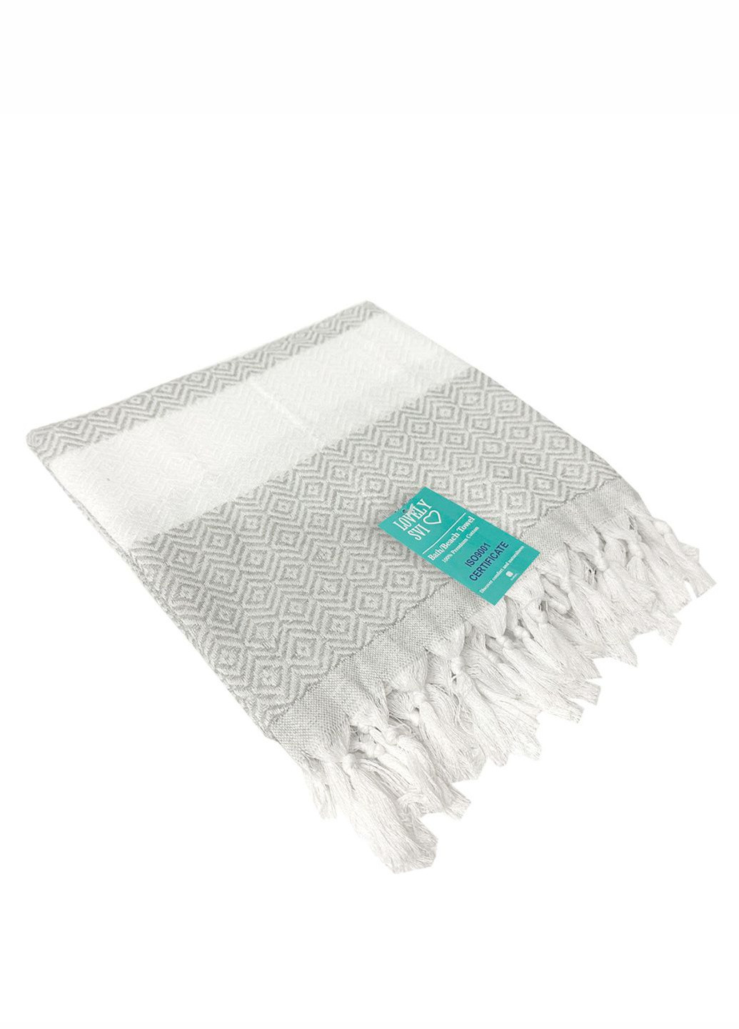 Lovely Svi турецкие пляжные полотенца - пештемаль - xхl (100 на 180 см) - хлопок - серый геометрический серый производство - Китай
