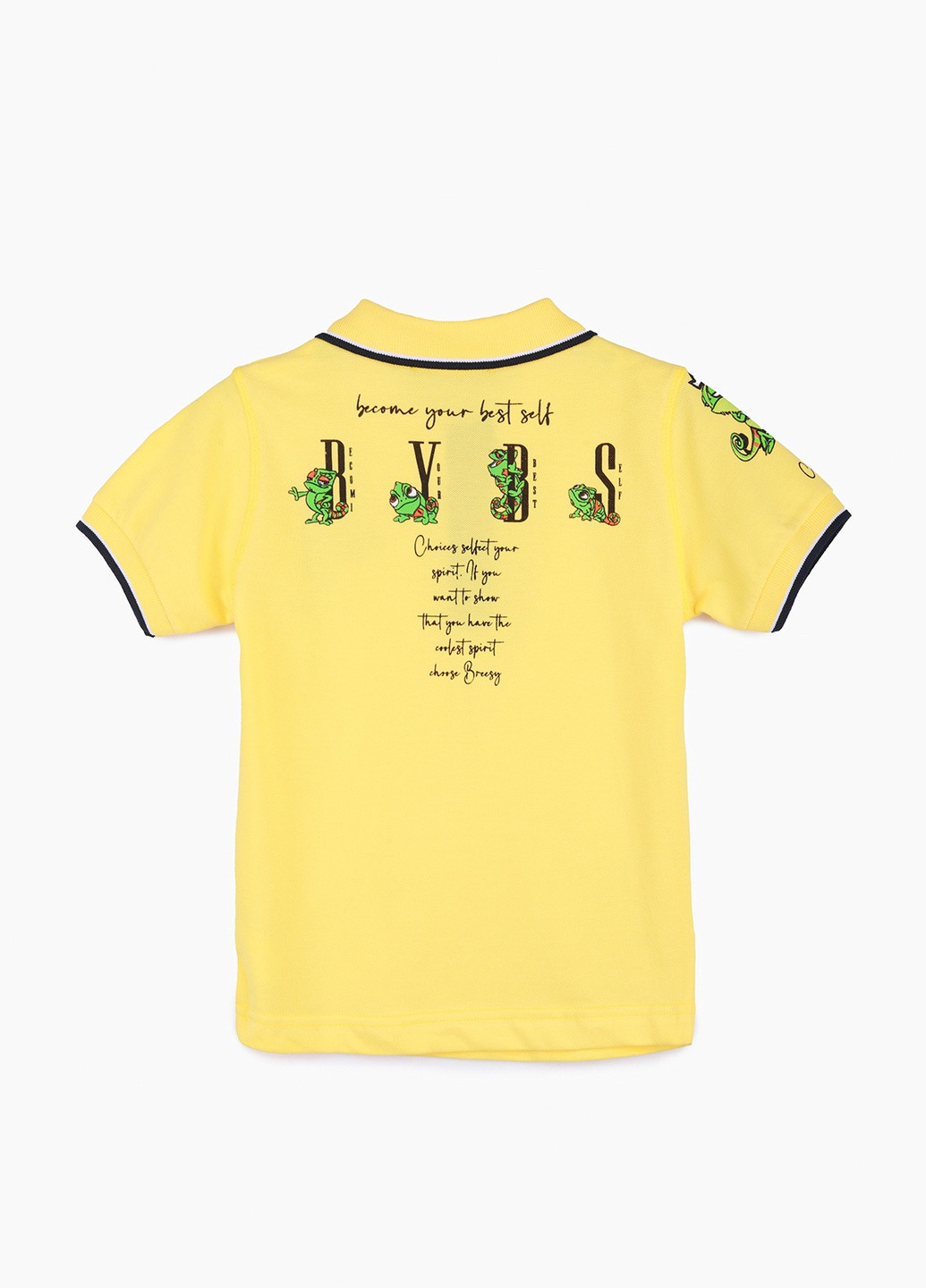 Желтая детская футболка-поло для мальчика Popito однотонная