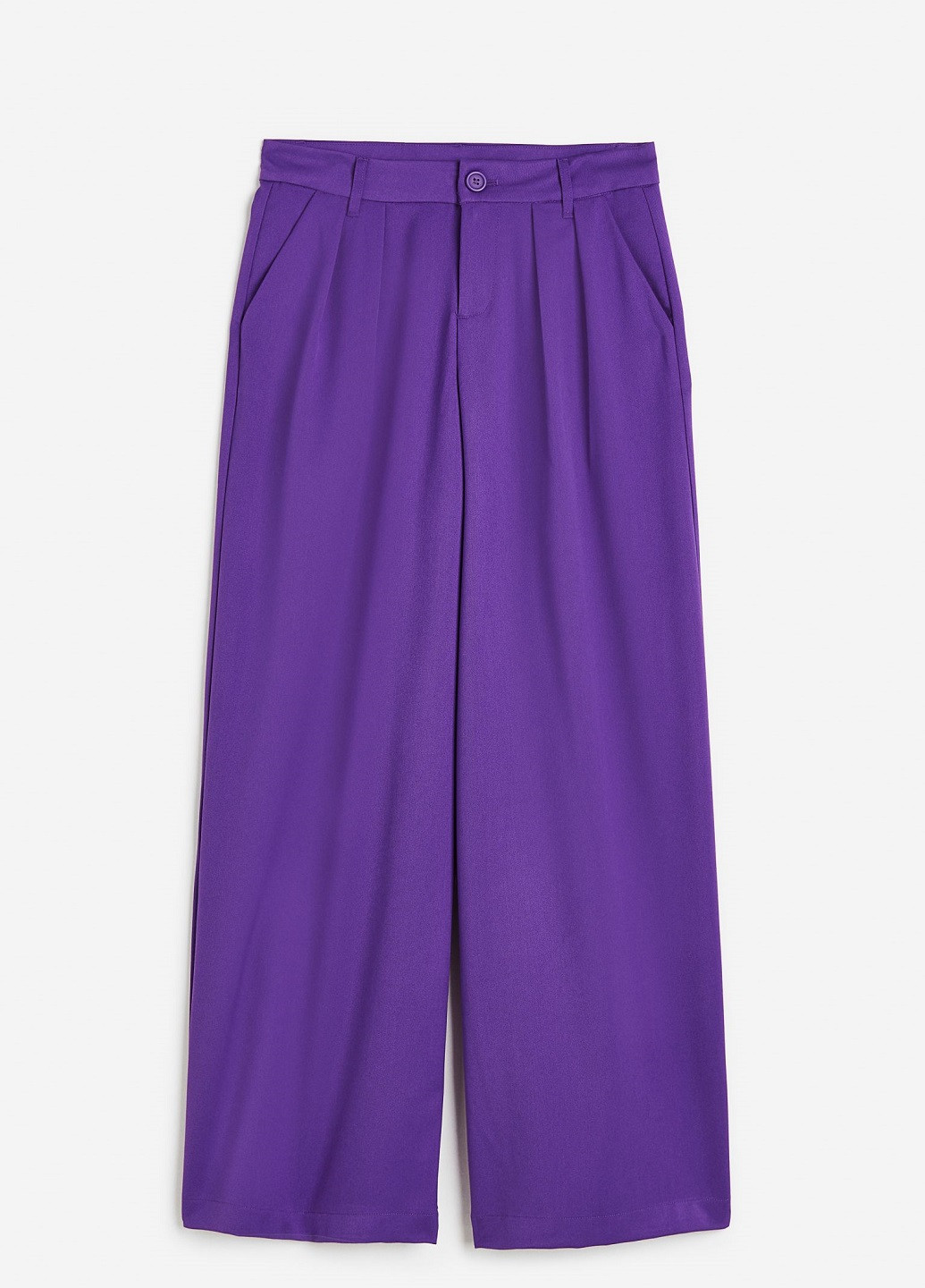Фиолетовые классические демисезонные брюки H&M