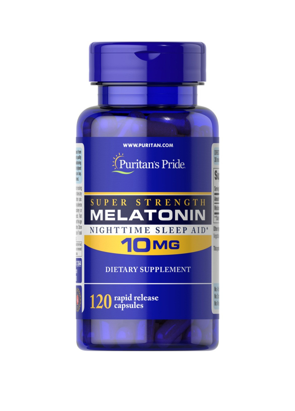 Мелатонін для міцного сну Melatonin 10mg - 120tabs Puritans Pride (258191727)