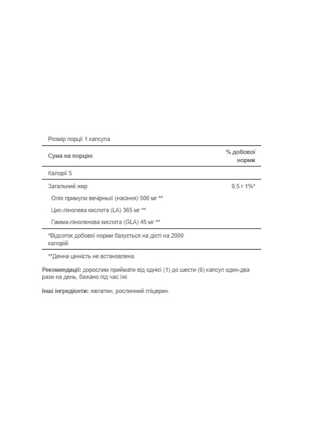 Добавка для підтримки здоров'я Evening Primrose Oil 500 mg with GLA - 100 Softgels Puritans Pride (258191706)