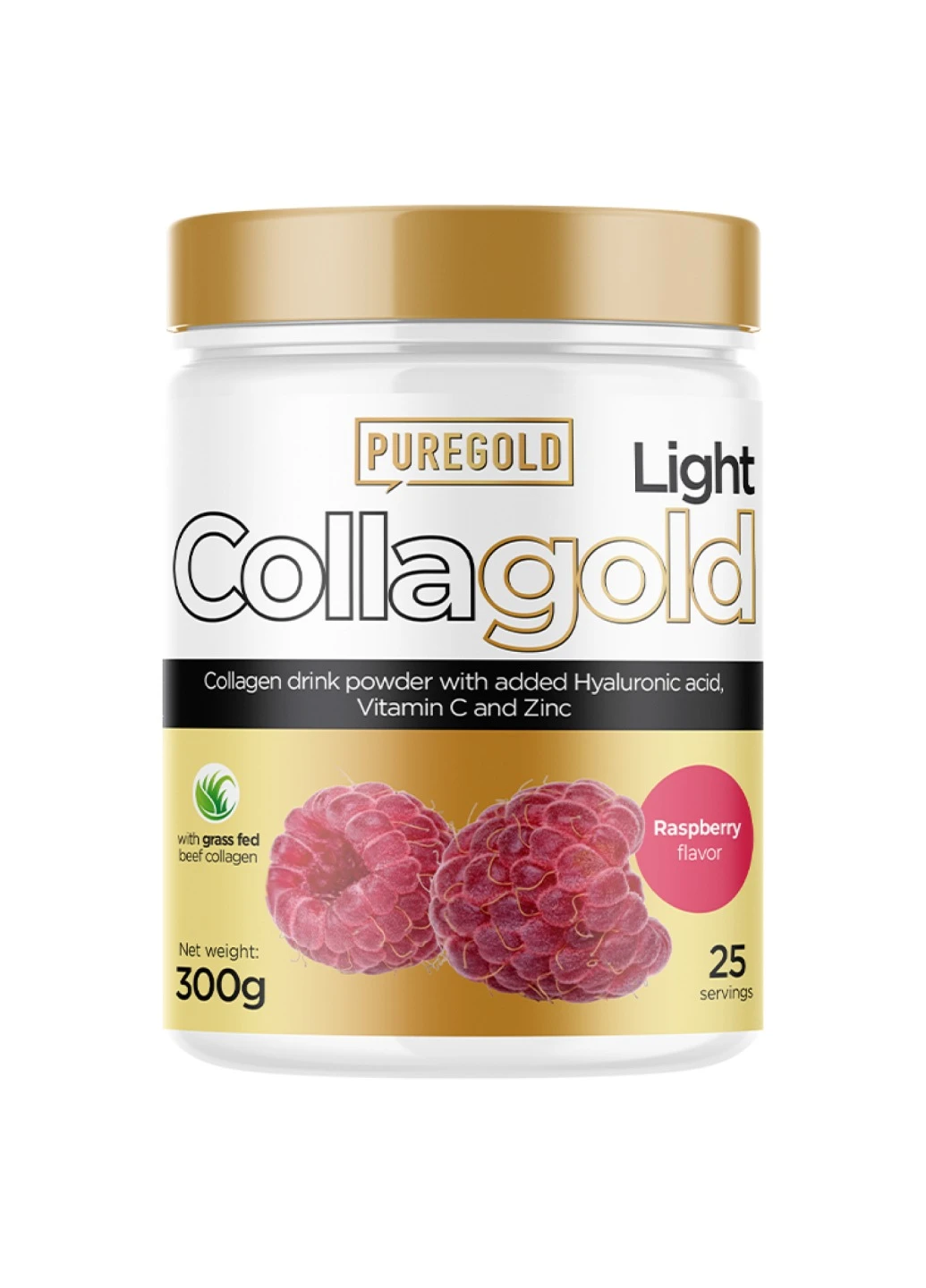 Колаген для збереження молодості шкіри CollaGold LIGHT - 300g Raspberry Pure Gold Protein (258191881)