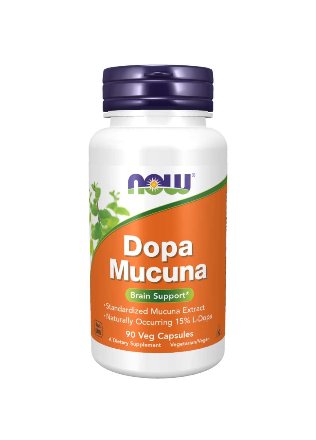 Природний стимулятор хорошого настрою Dopa Mucuna - 90vcaps Now Foods (258191564)