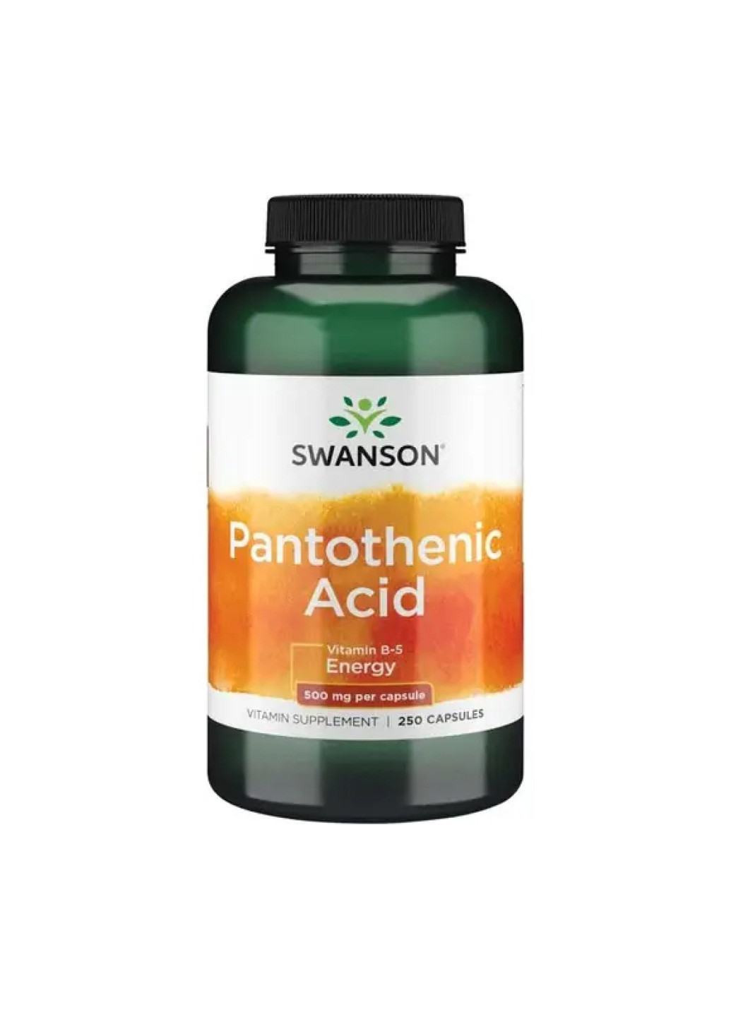 Добавка для тонусу ШКТ Pantothenic Acid 500mg - 250caps Swanson (258191797)