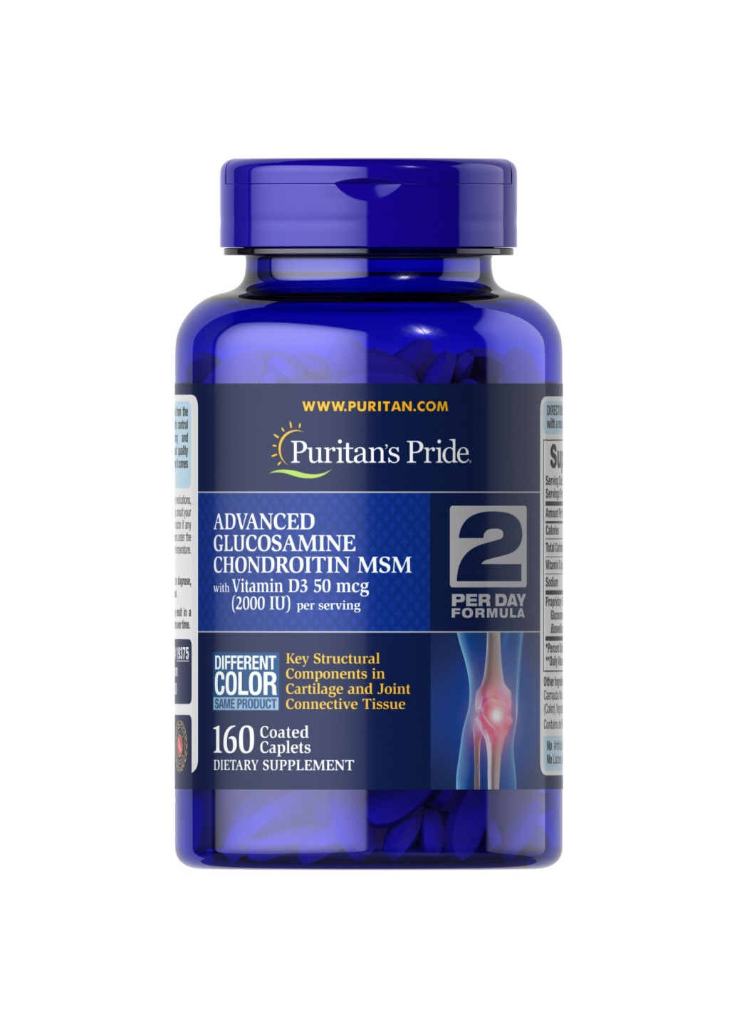Triple Strength Glucosamine Chondroitin with Vitamin D3 - 160tabs Puritans Pride (258191677)