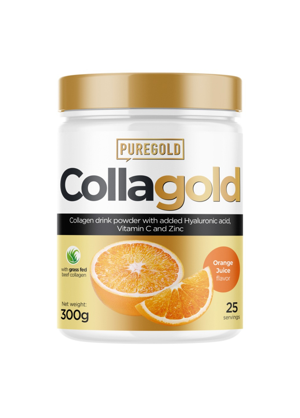Колаген риб'ячий та яловичий Collagold - 300g Orange Juice Pure Gold Protein (258191901)