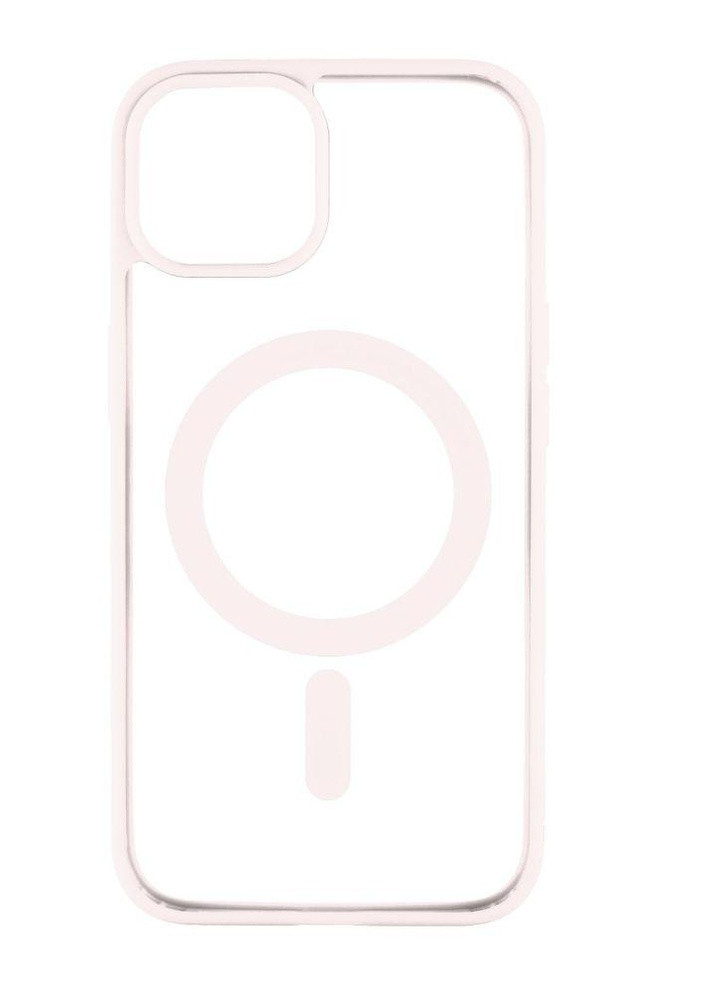 Силіконовий чохол Clear Case with MagSafe для iPhone 14 Піщано рожевий No Brand - (258210431)
