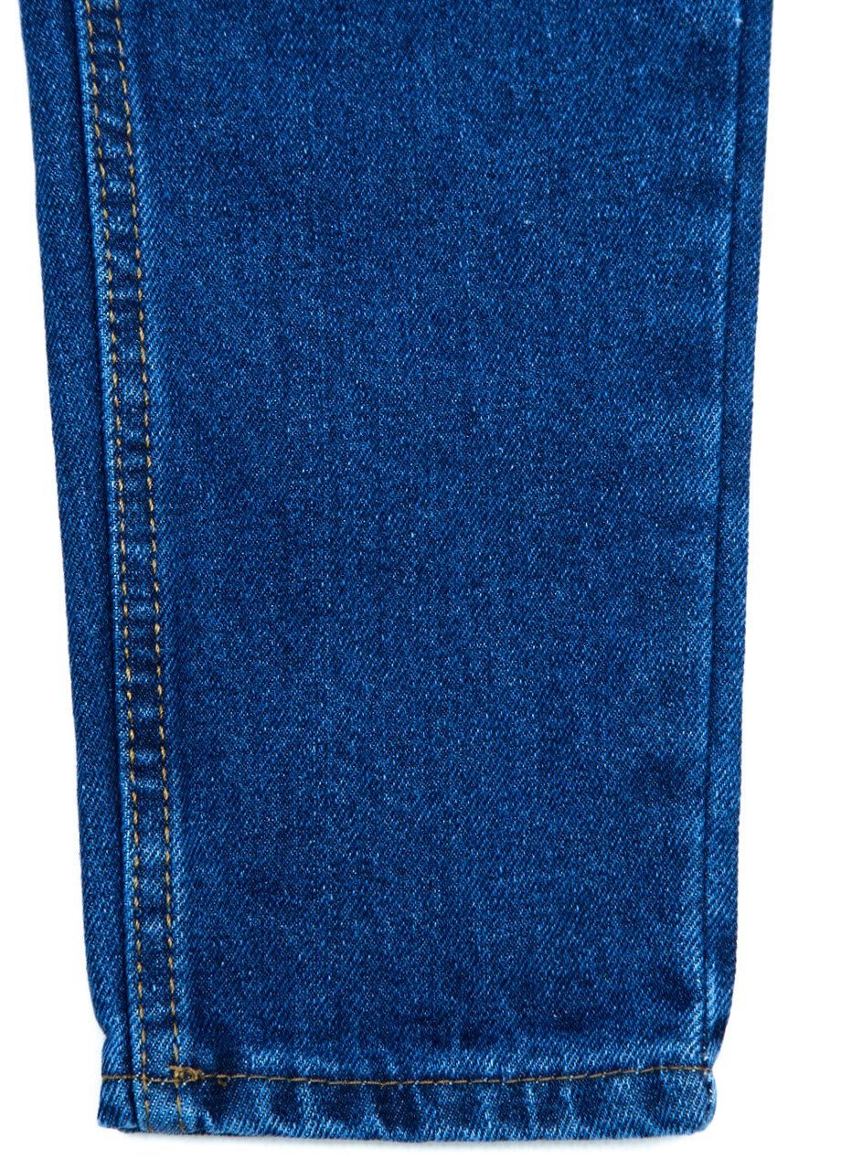 Темно-синие демисезонные мом фит джинсы для девочек темно-синие мом с резинкой JEANSclub