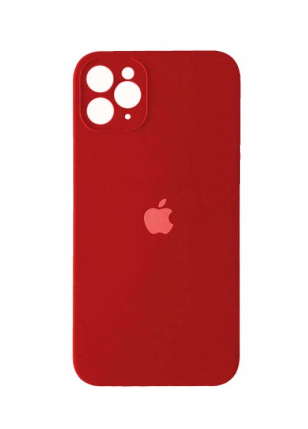 Чохол iPhone 11 Pro Silicone Case з квадратними бортиками Full Camera Red No Brand (258231995)