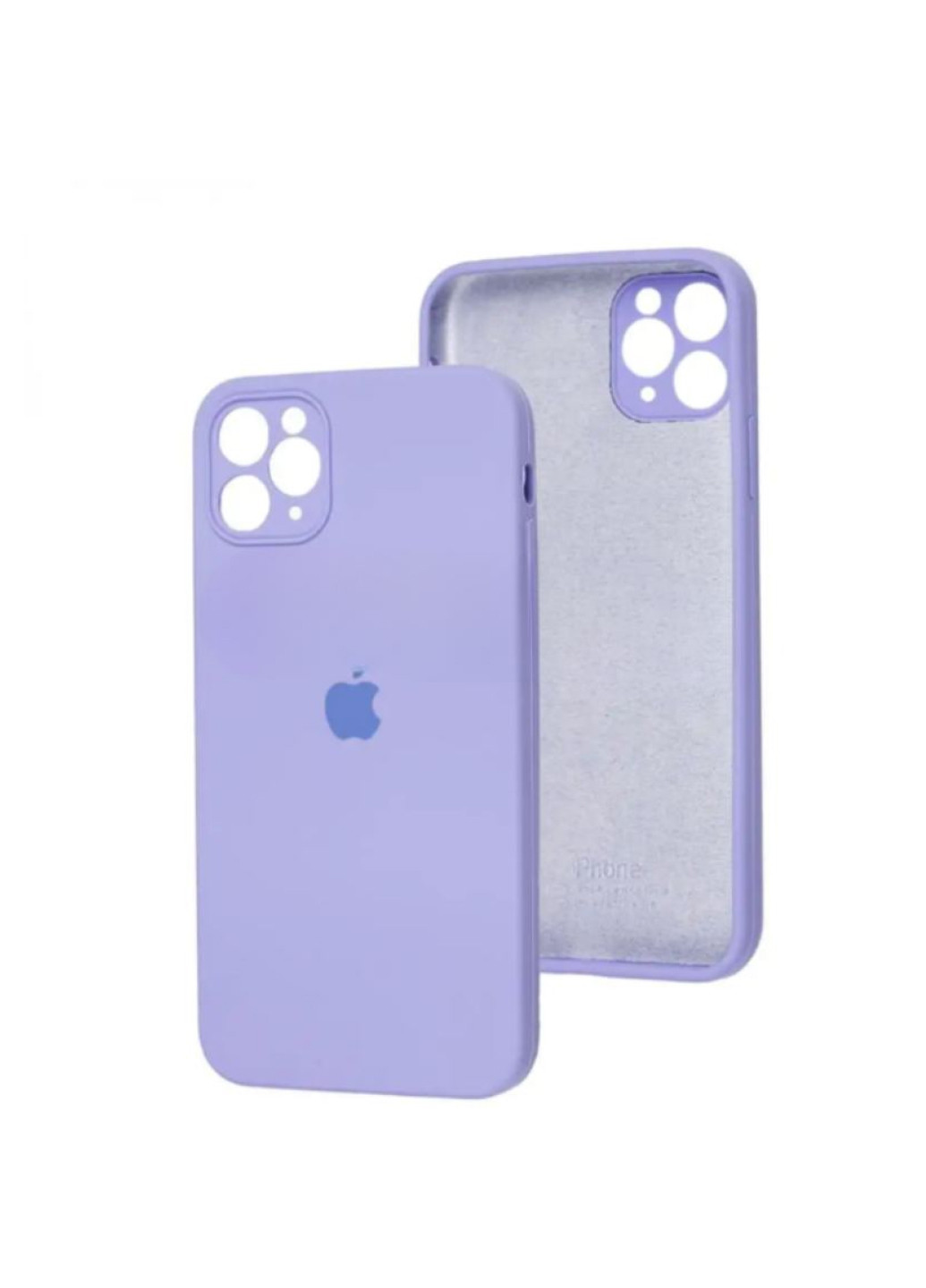 Чохол iPhone 11 Pro Max Silicone Case з квадратними бортиками Full Camera Lilac No Brand (258232007)