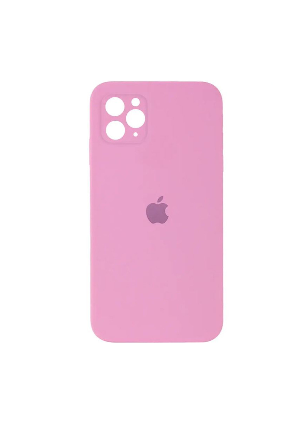 Чохол iPhone 11 Pro Silicone Case з квадратними бортиками Full Camera Pink No Brand (258232008)