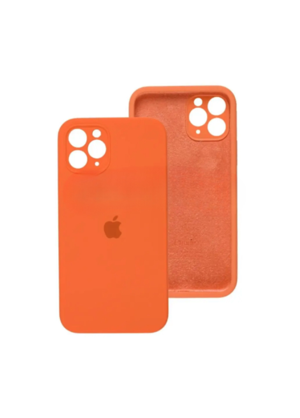Чехол iPhone 11 Pro Max Silicone Case с квадратными бортиками Full Camera Orange No Brand (258231997)