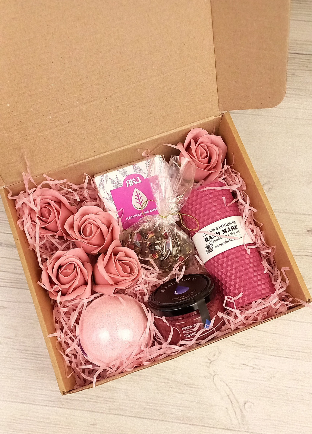 Подарочный набор Розовое наслаждение, подарок на день рождения, жене, девушке, подруге, сестре, маме. 8-1159 Кукумбер (258260922)