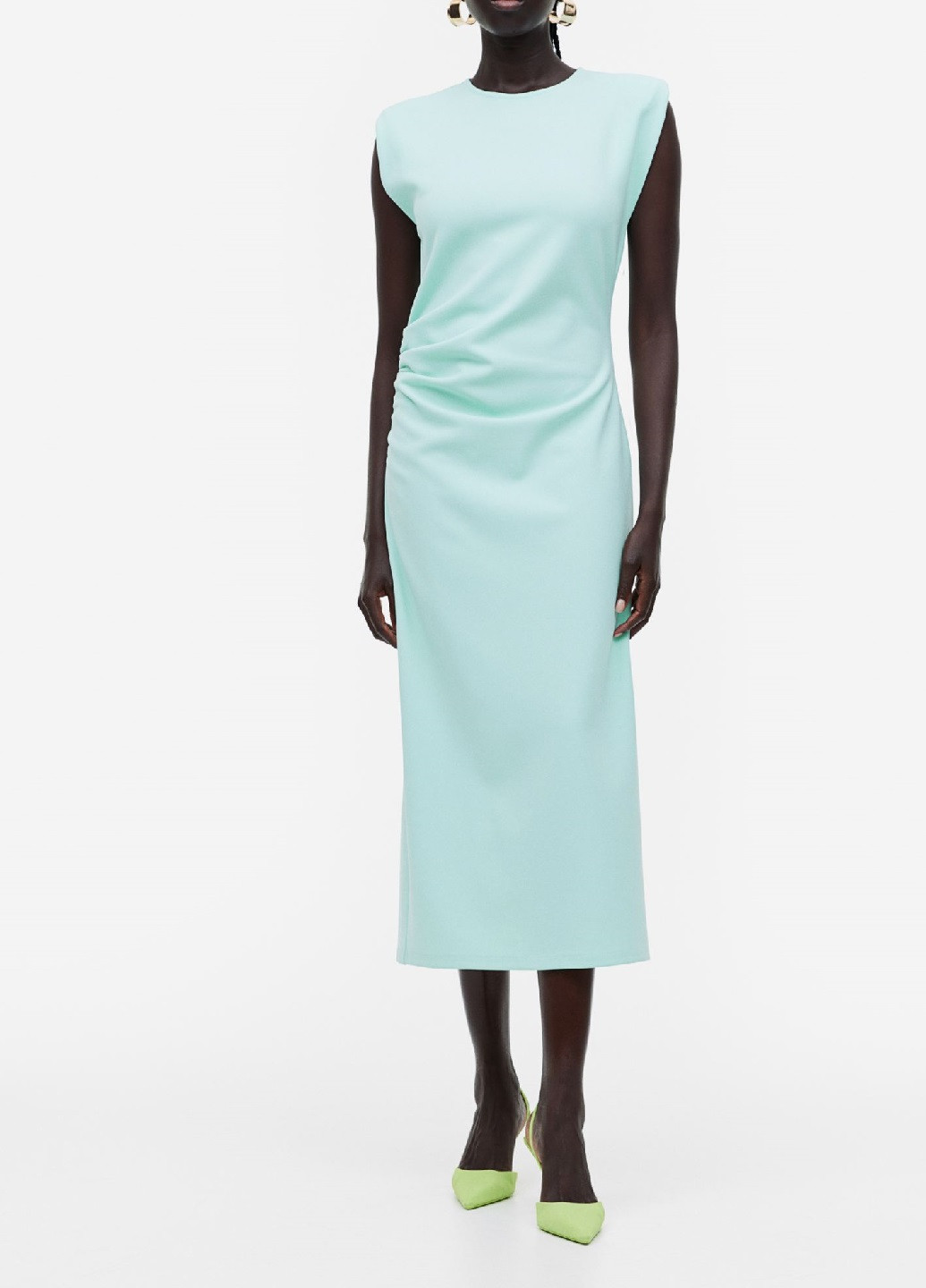 Світло-бірюзова кежуал сукня H&M однотонна
