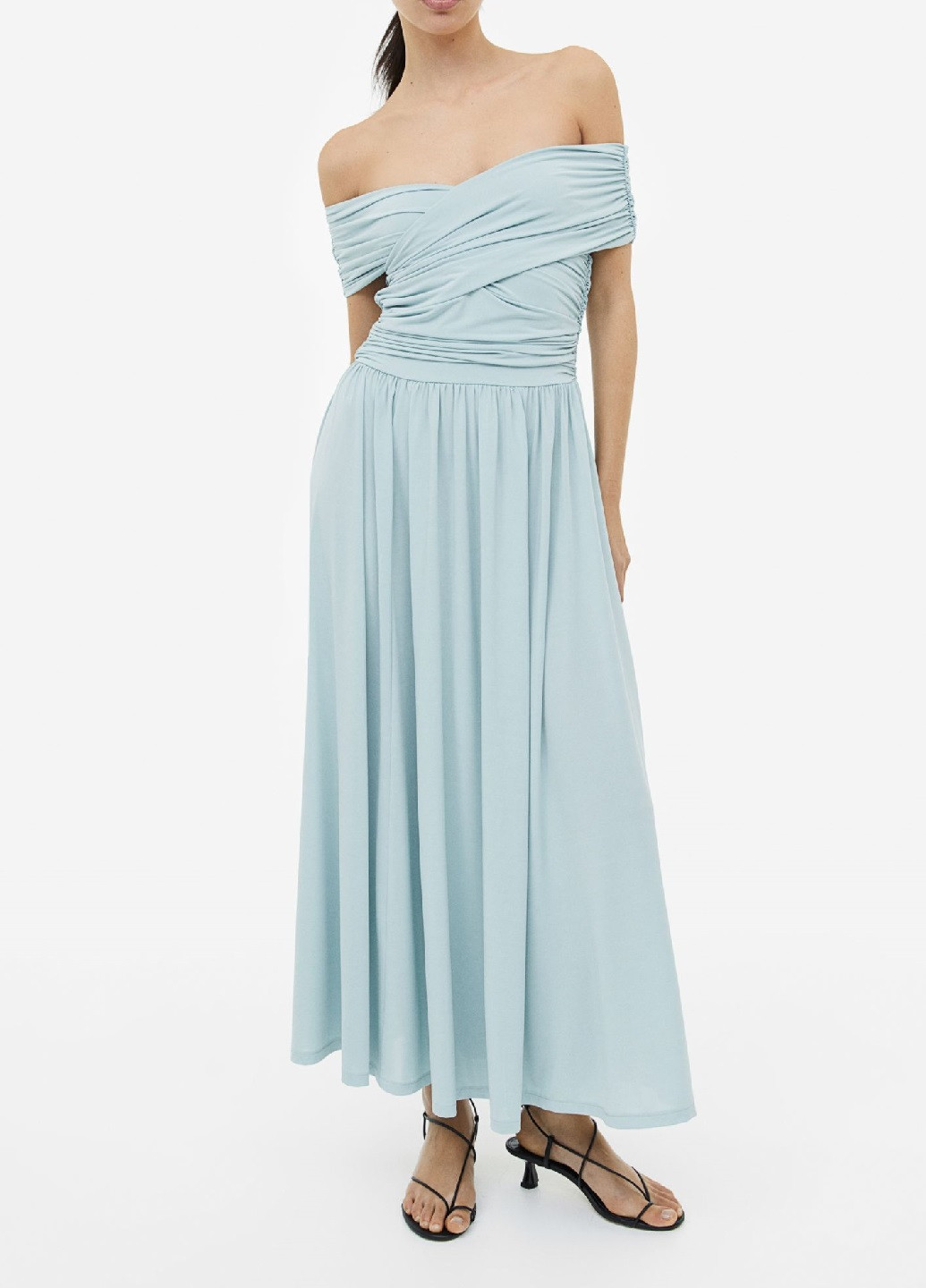 Світло-бірюзова вечірня сукня H&M однотонна