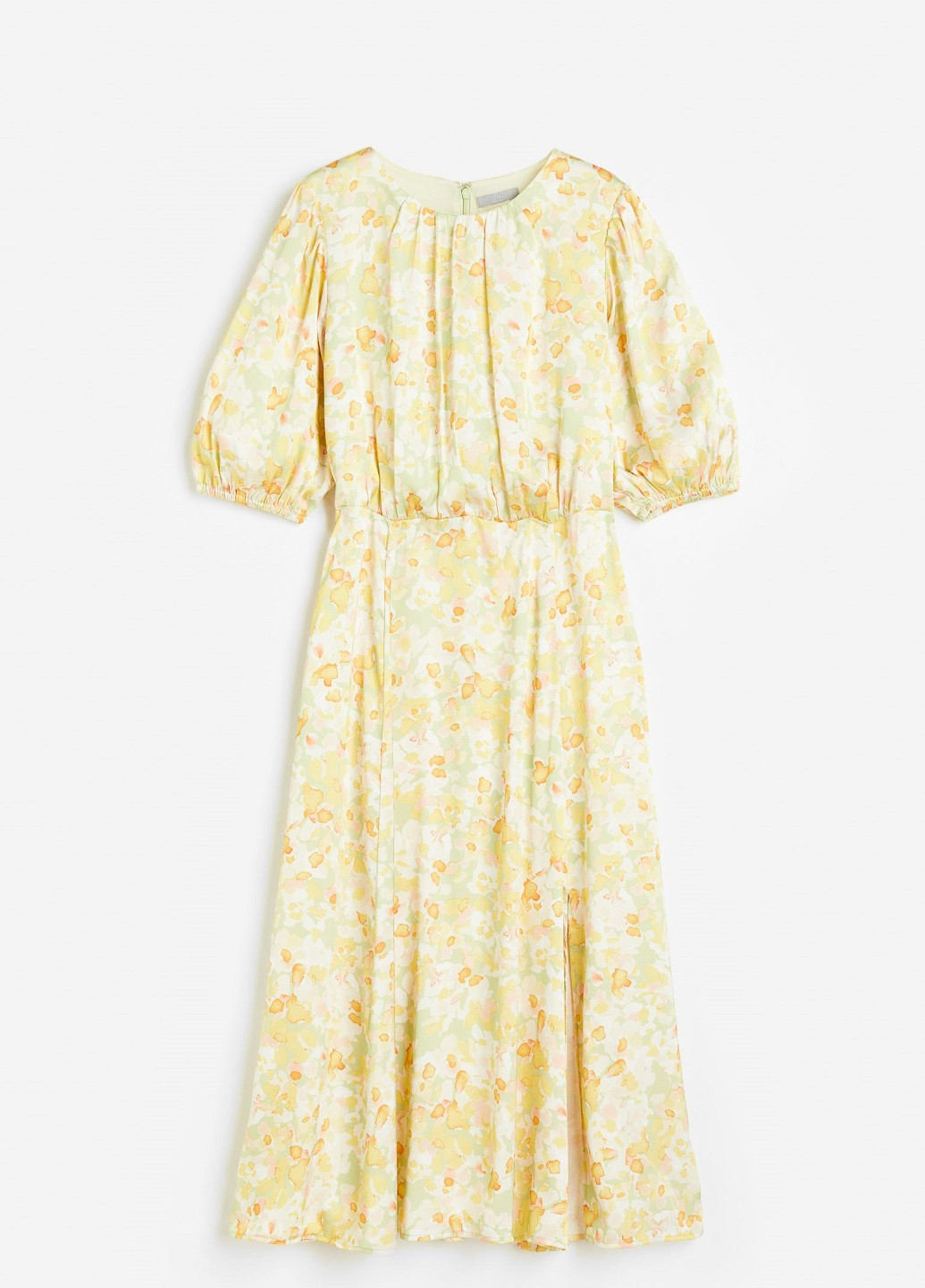 Желтое кэжуал платье H&M с цветочным принтом