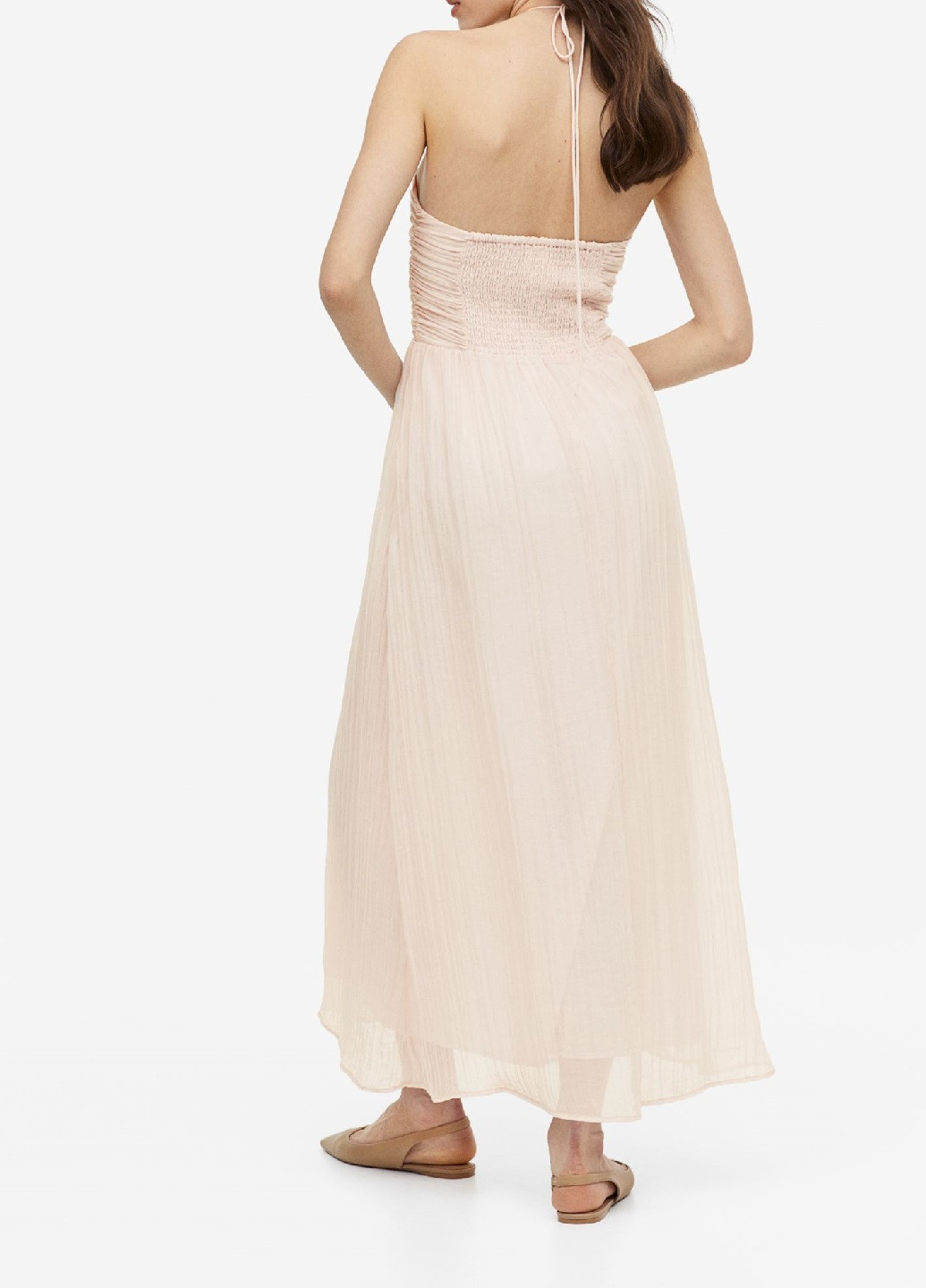 Світло-рожева вечірня сукня H&M однотонна