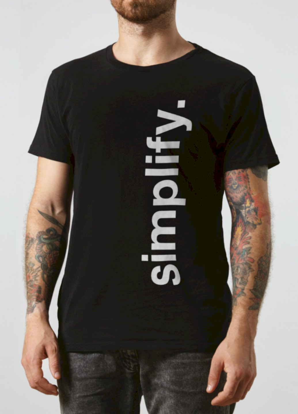 Черная футболка "simplify" Ctrl+