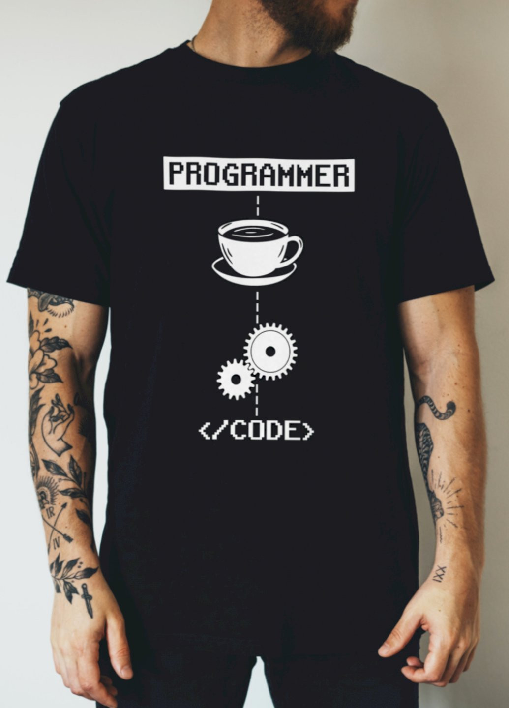 Чорна футболка "programmer..." Ctrl+