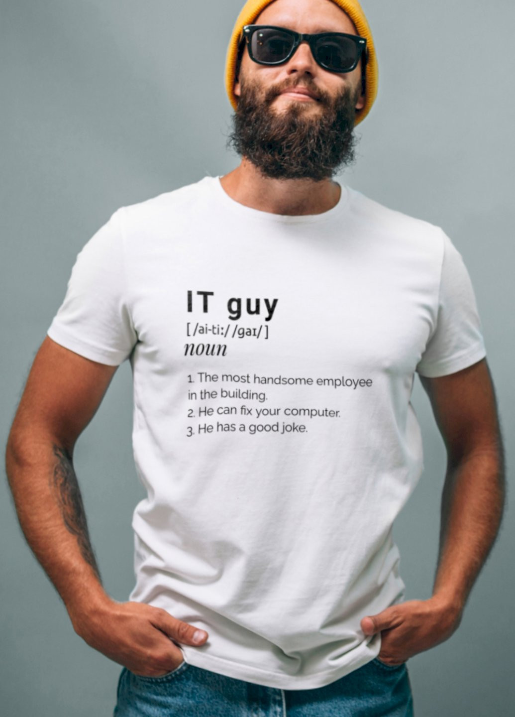 Біла футболка мужская белая "it guy..." Ctrl+