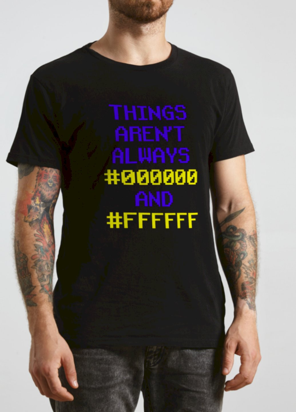 Чорна футболка "things aren`t always..." Ctrl+