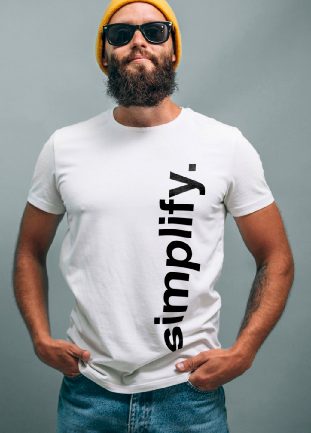 Белая футболка чоловіча біла "simplify" Ctrl+