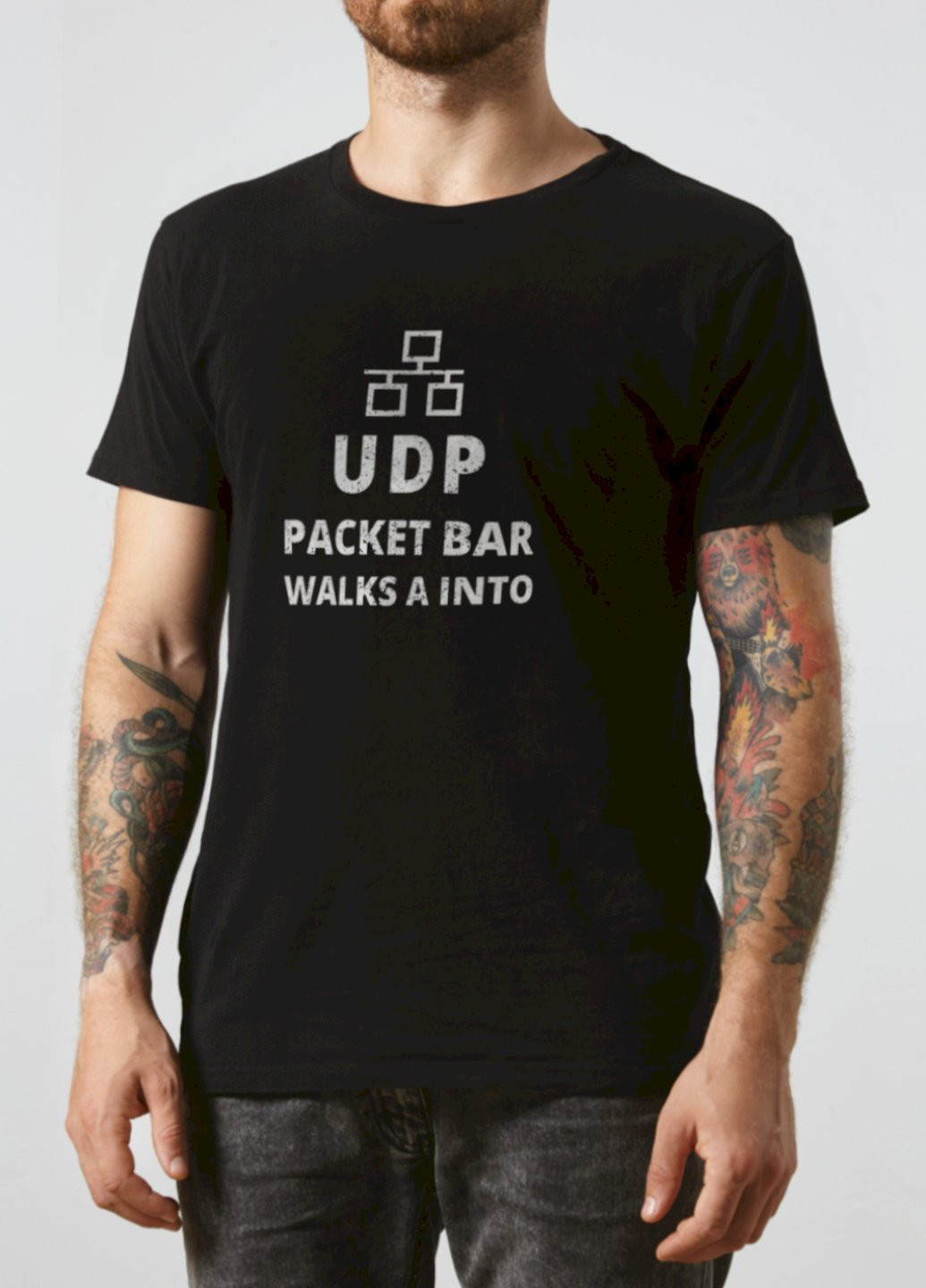 Черная футболка "udp" Ctrl+