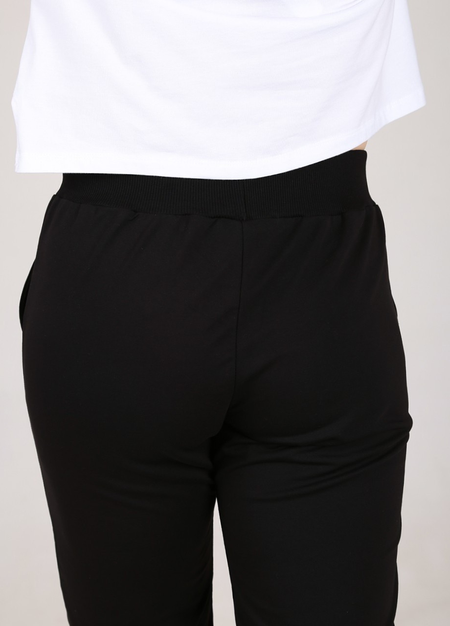 Спортивні штани жіночі чорні тонкі великий розмір JEANSclub джоггеры (258235156)