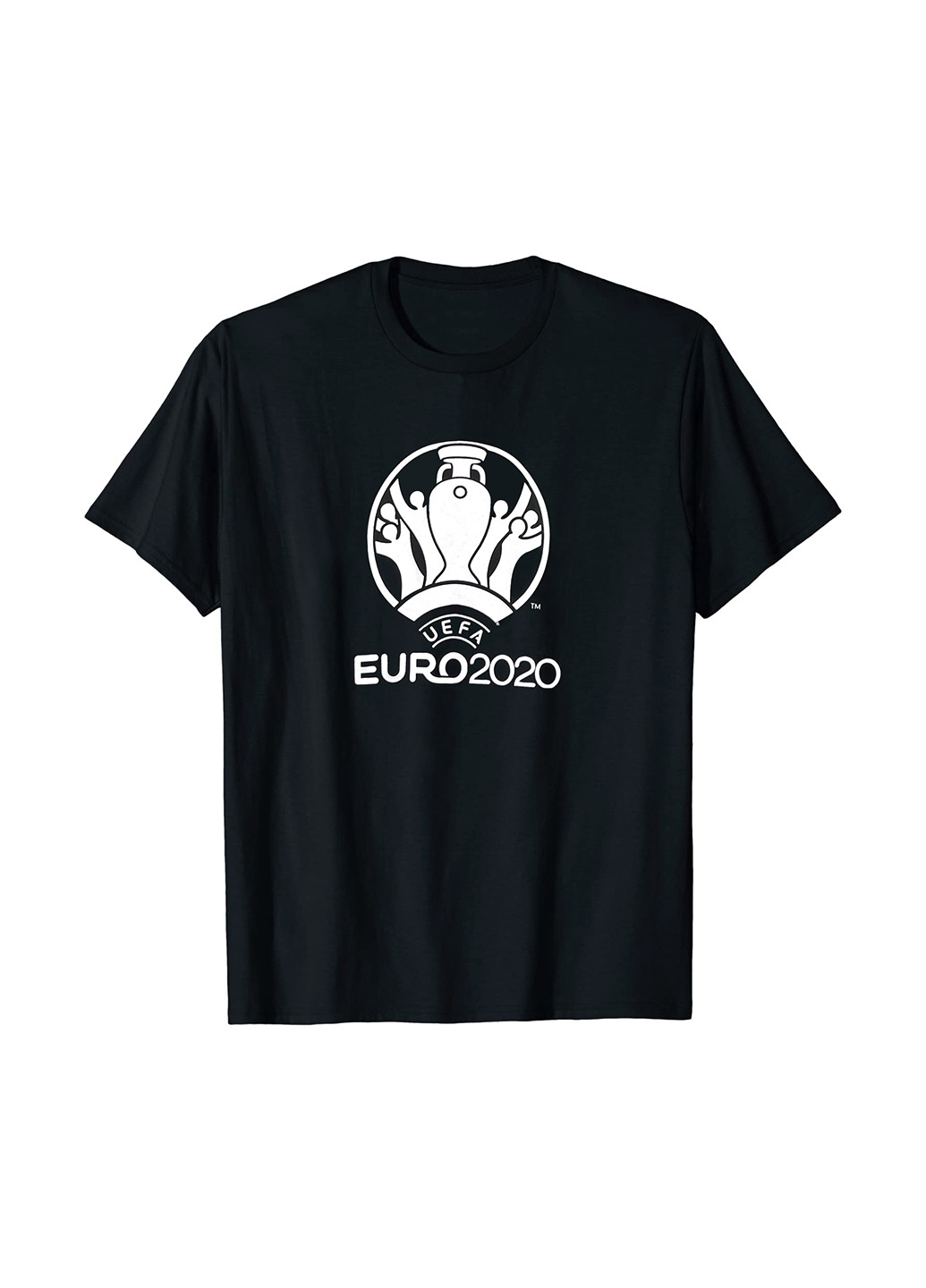 Черная футболка с принтом Euro