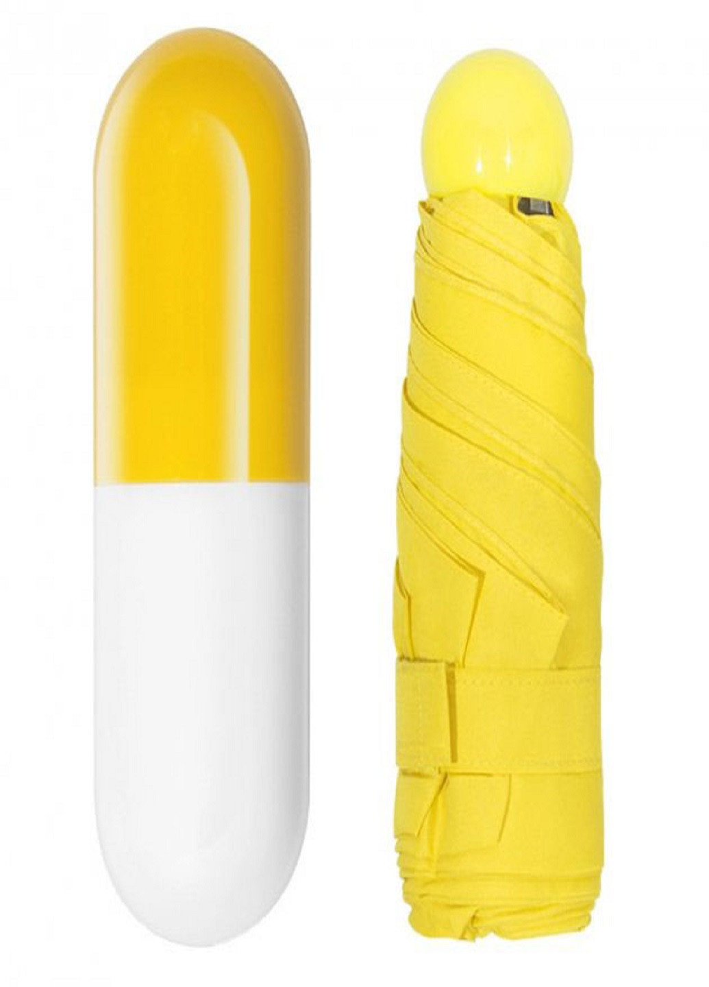 Компактный портативный зонтик в капсуле-футляре Желтый VTech (258235166)