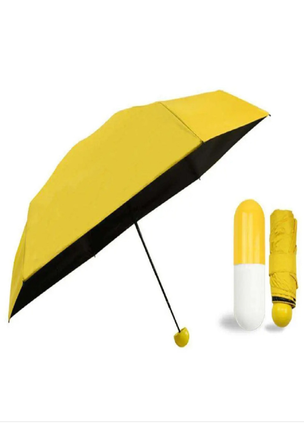 Компактный портативный зонтик в капсуле-футляре Желтый VTech (258235166)