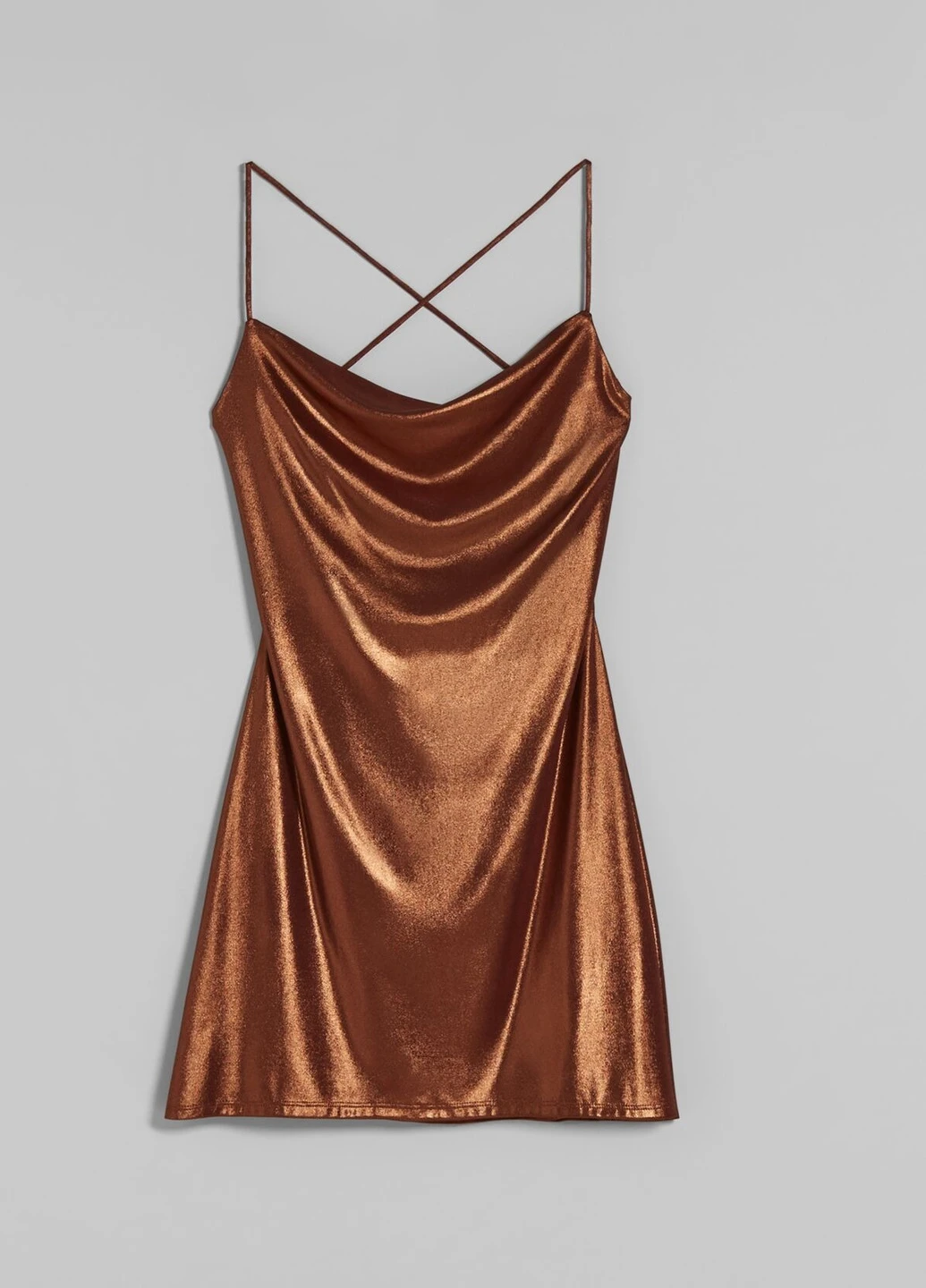 Коричневое платье Bershka