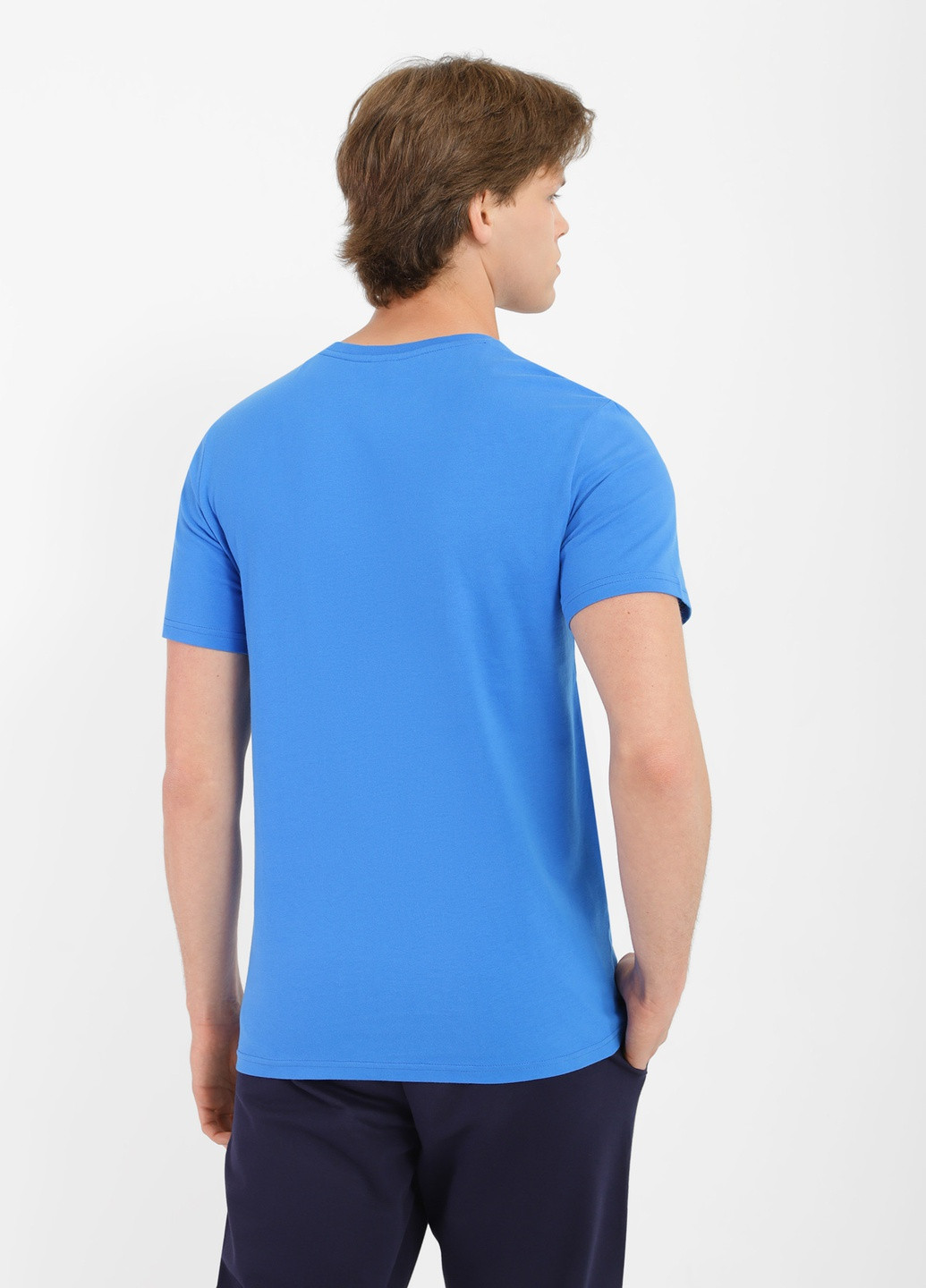 Темно-блакитна футболка для чоловіків Роза