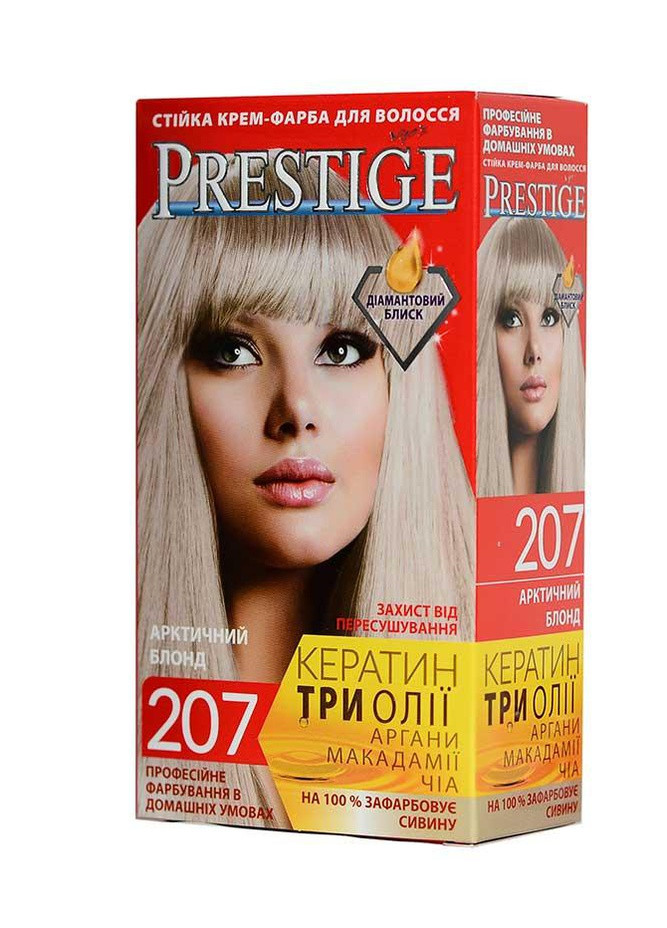 Стійка крем-фарба для волосся Prestige 207 Арктичний блонд 115 мл Vip's Prestige (258290243)