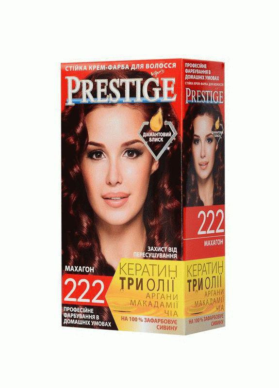 Стойкая крем краска для волос Prestige 222 Махагон 115 мл Vip's Prestige (258290245)