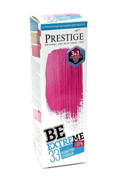 Відтінковий бальзам для волосся Be Extreme 33 цукерково рожевий 100 мл Vip's Prestige (258290269)