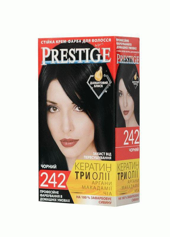 Стійка крем фарба для волосся Prestige 242 Чорний 115 мл Vip's Prestige (258290267)