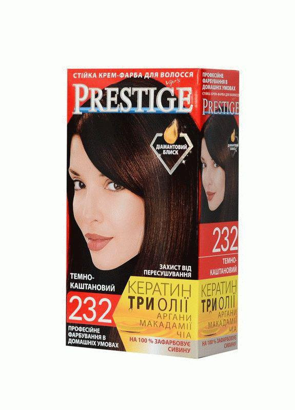 Стійка крем фарба для волосся Prestige 232 Темно каштановий 115 мл Vip's Prestige (258290237)